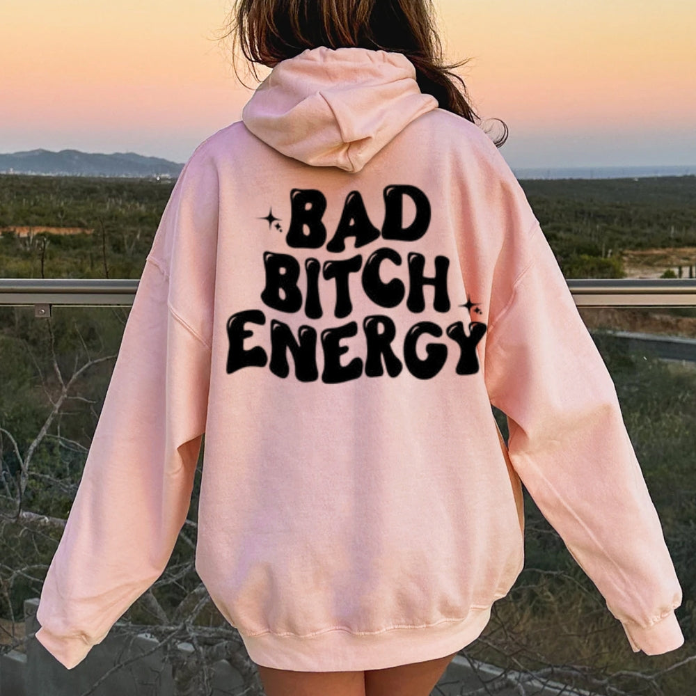 Women BAD BITCH ENERGY Graphic Hoodies