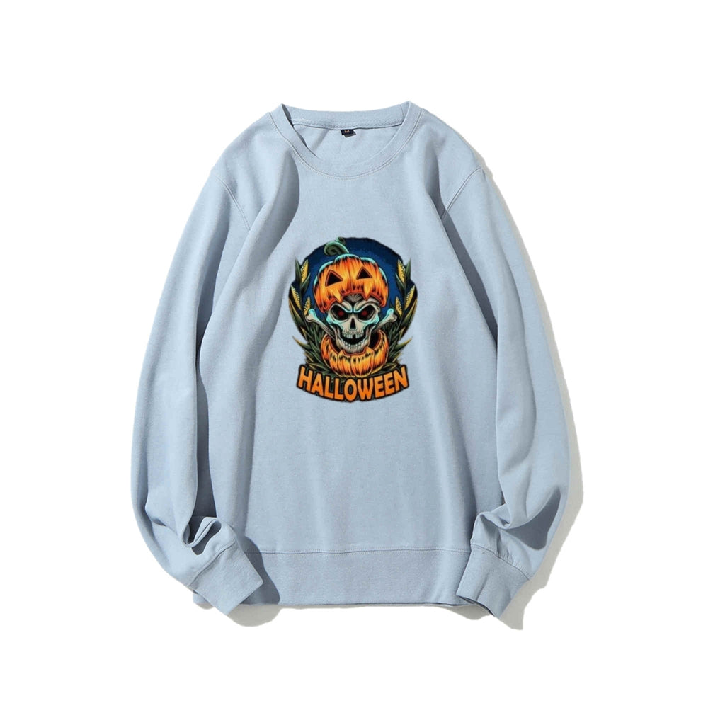 Mens Halloween Pumpkin Head Graphic Sweatshirts