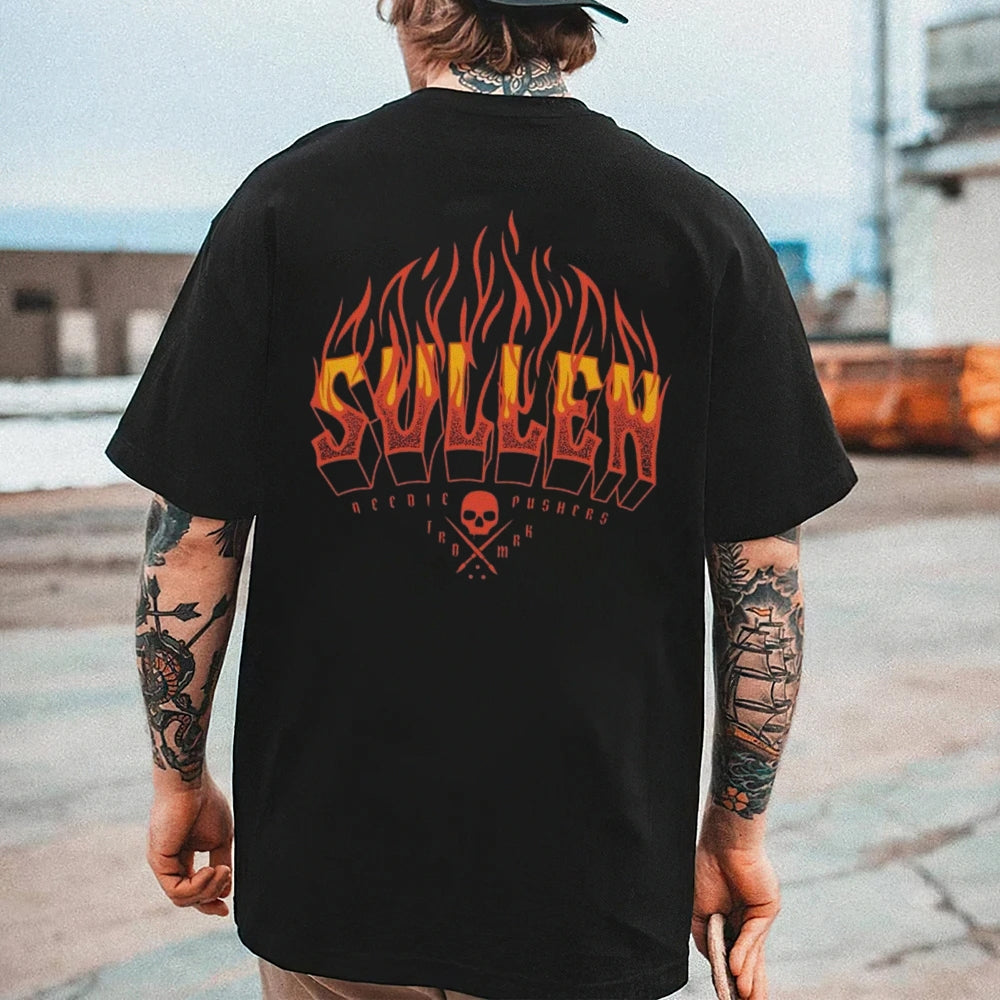 Mens Sullen Flame Graphic Tee