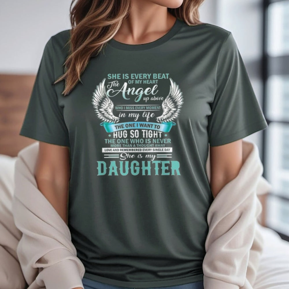 Women Angel Wing Letter Print Graphic T-shirt