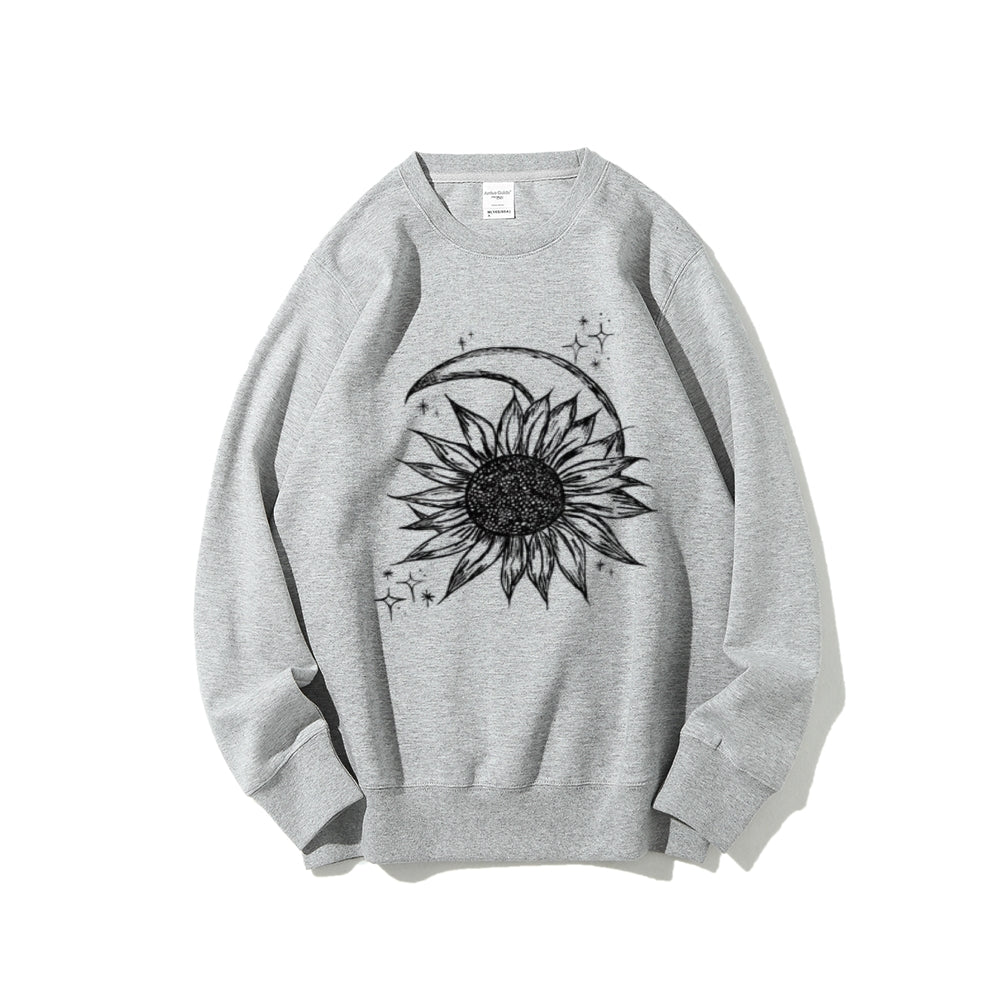 Women Sunflower Moon Graphic Sweatshirts