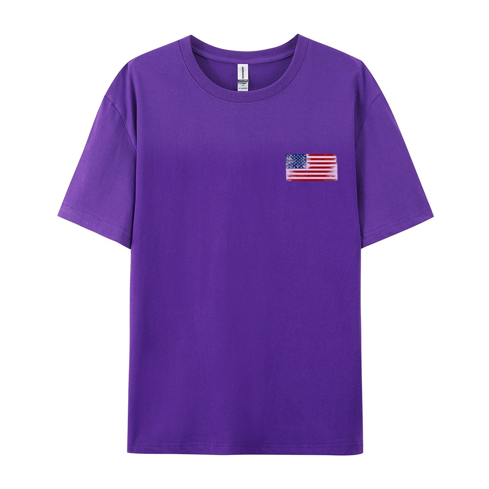 Mens American Flag Print Graphic Tee