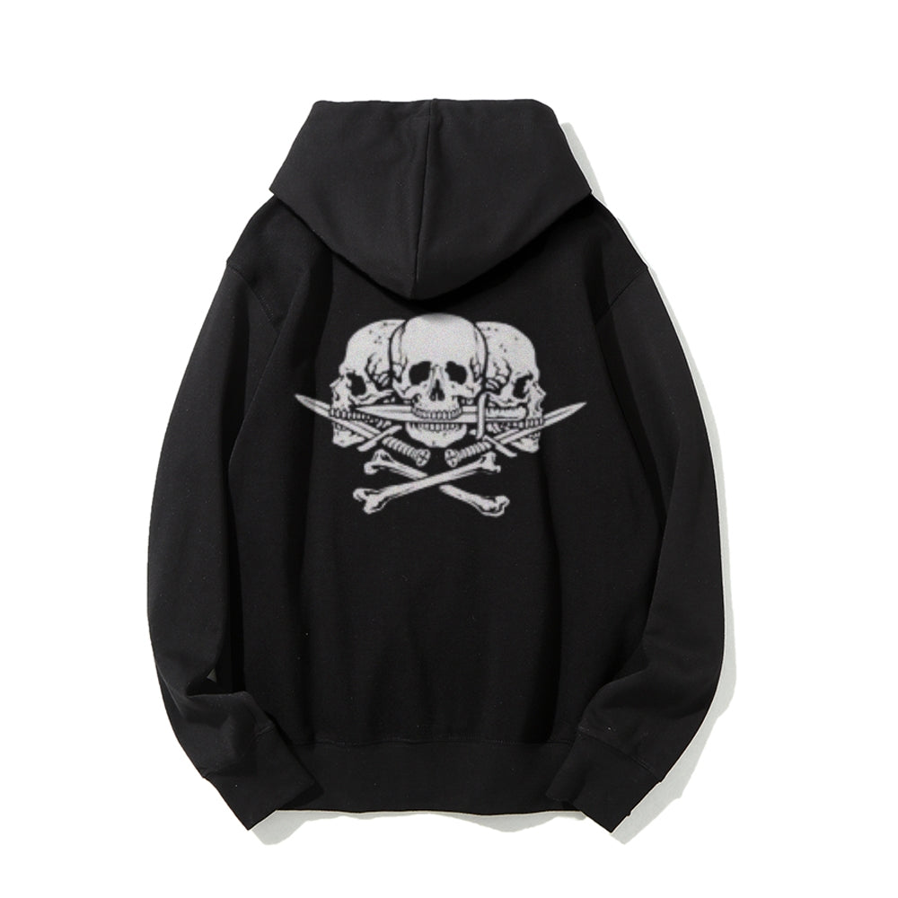 Mens Skull and Crossbones Graphic Hoodies