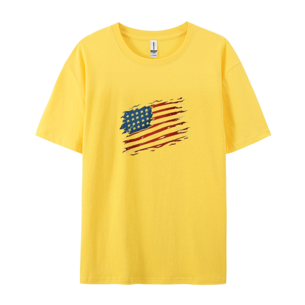 Mens Flag Independence Day Stars Stripes Graphic Tee