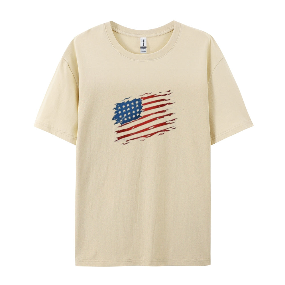 Mens Flag Independence Day Stars Stripes Graphic Tee