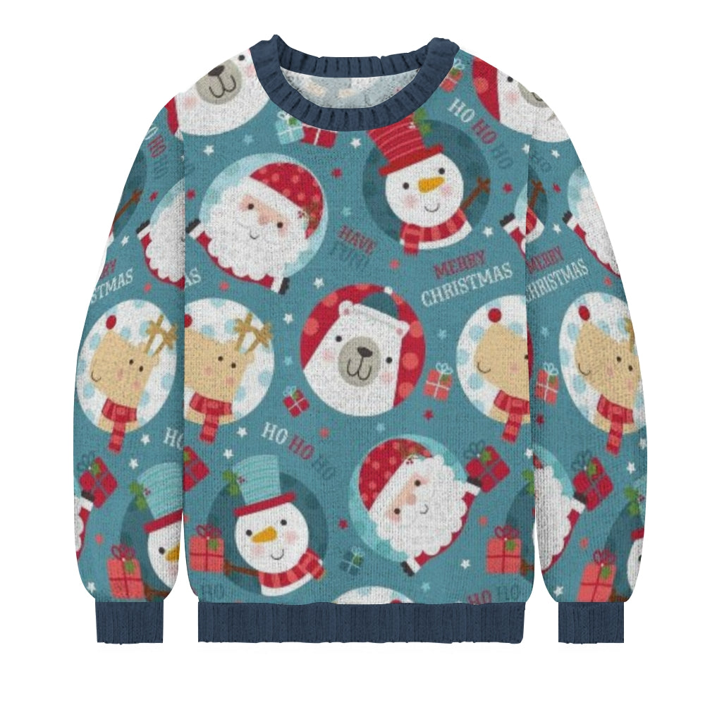 Men's Vintage Graphic Crew Neck Ugly Christmas Sweater