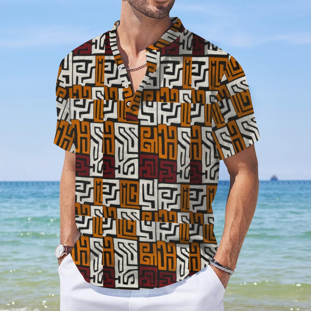 Mens African Ankara Print Shirt