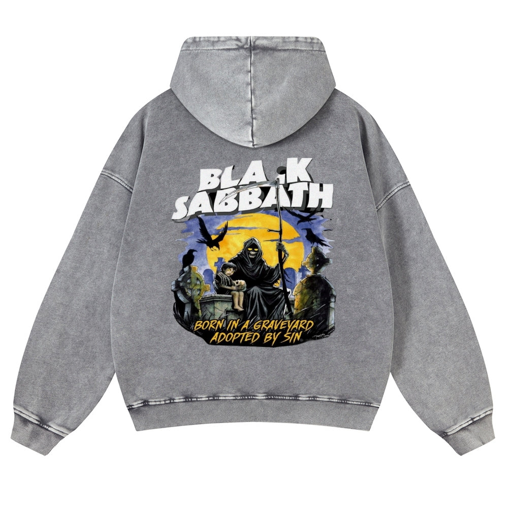 Mens Vintage Black Sabbath Rock Hoodies