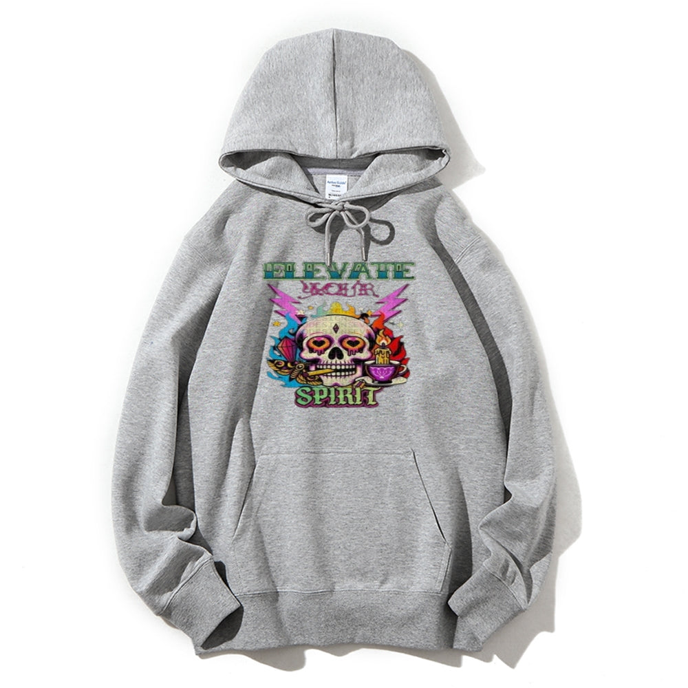 Mens Smoke Skull Graphic Hoodies