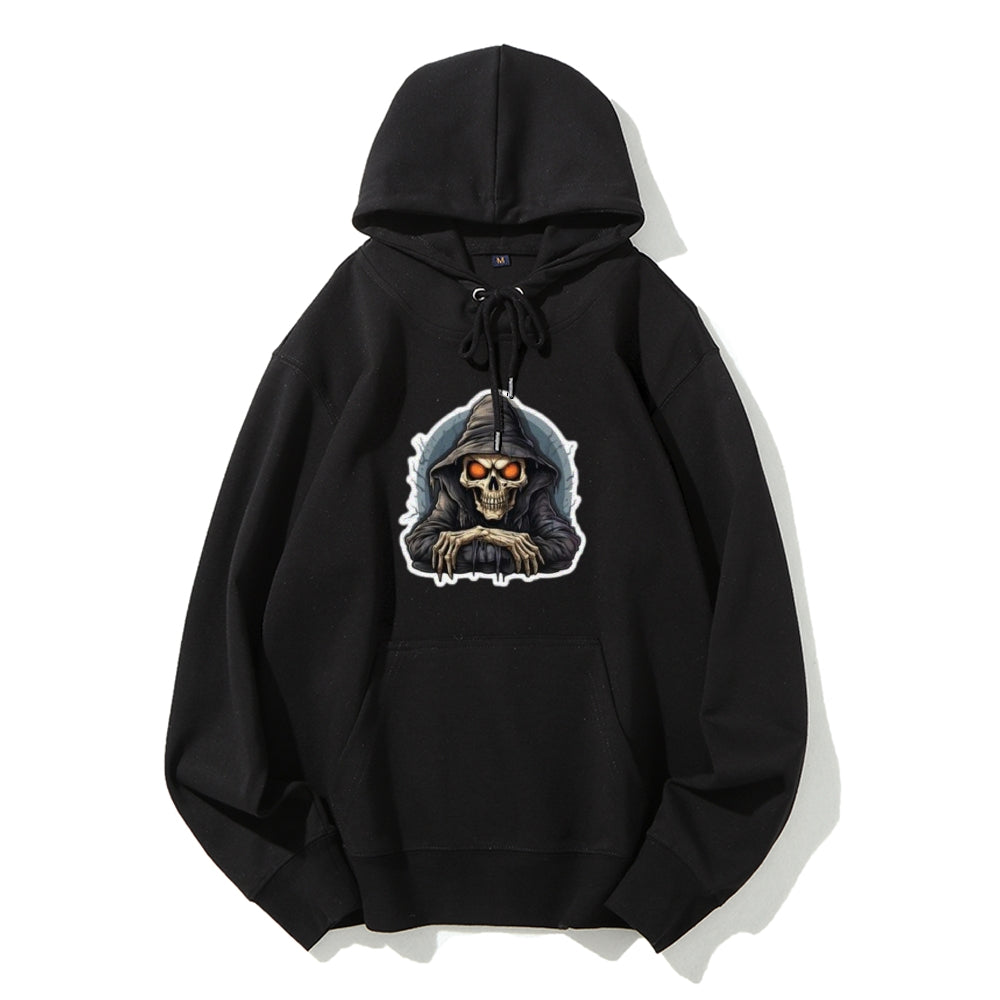 Mens Halloween Grim Reaper Graphic Hoodies