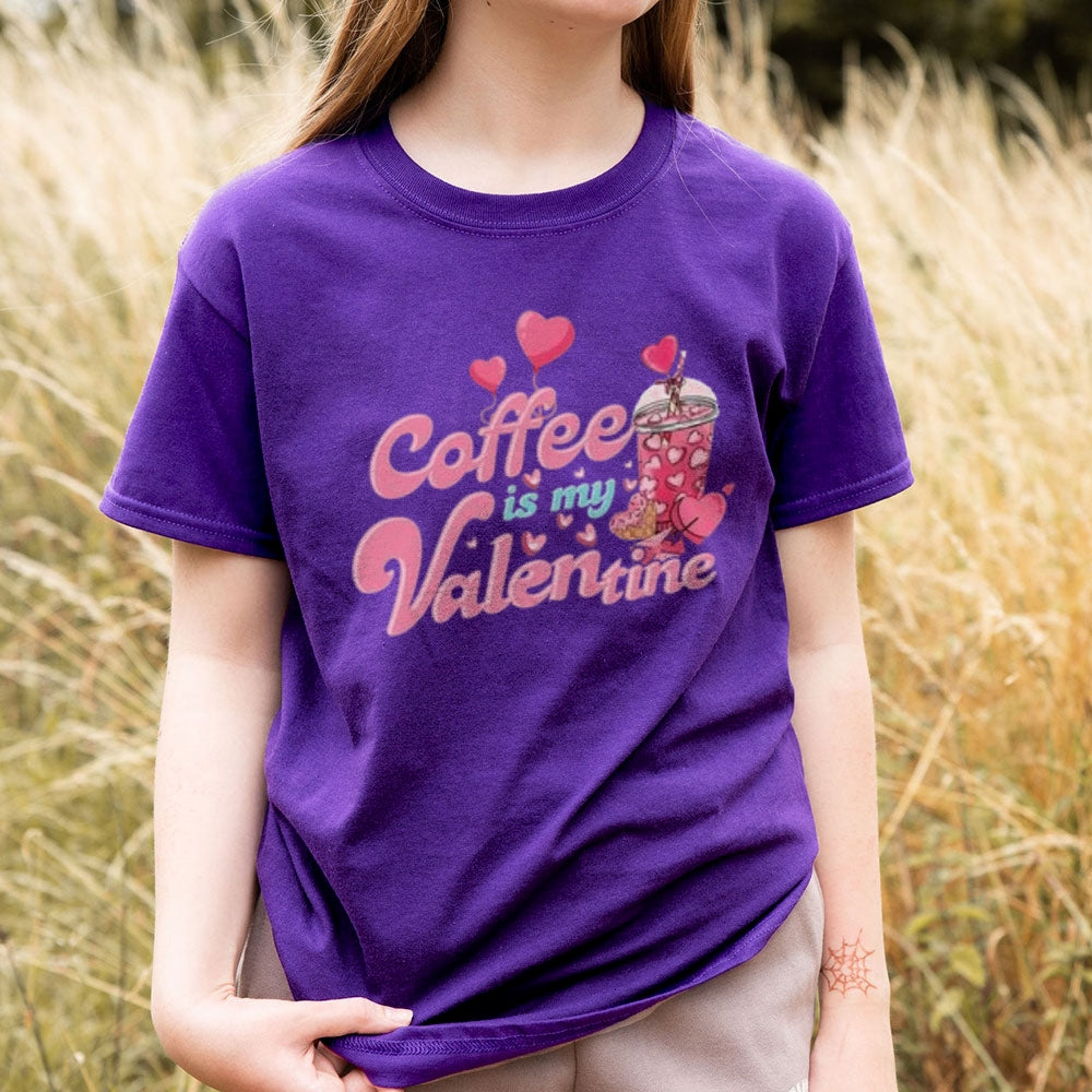 Women Coffee Is My Valentine's Day Print Graphic T-shirt