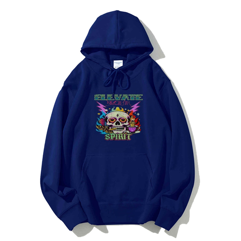 Mens Smoke Skull Graphic Hoodies