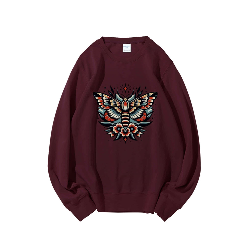 Women Flower Butterfly Graphic Sweatshirts