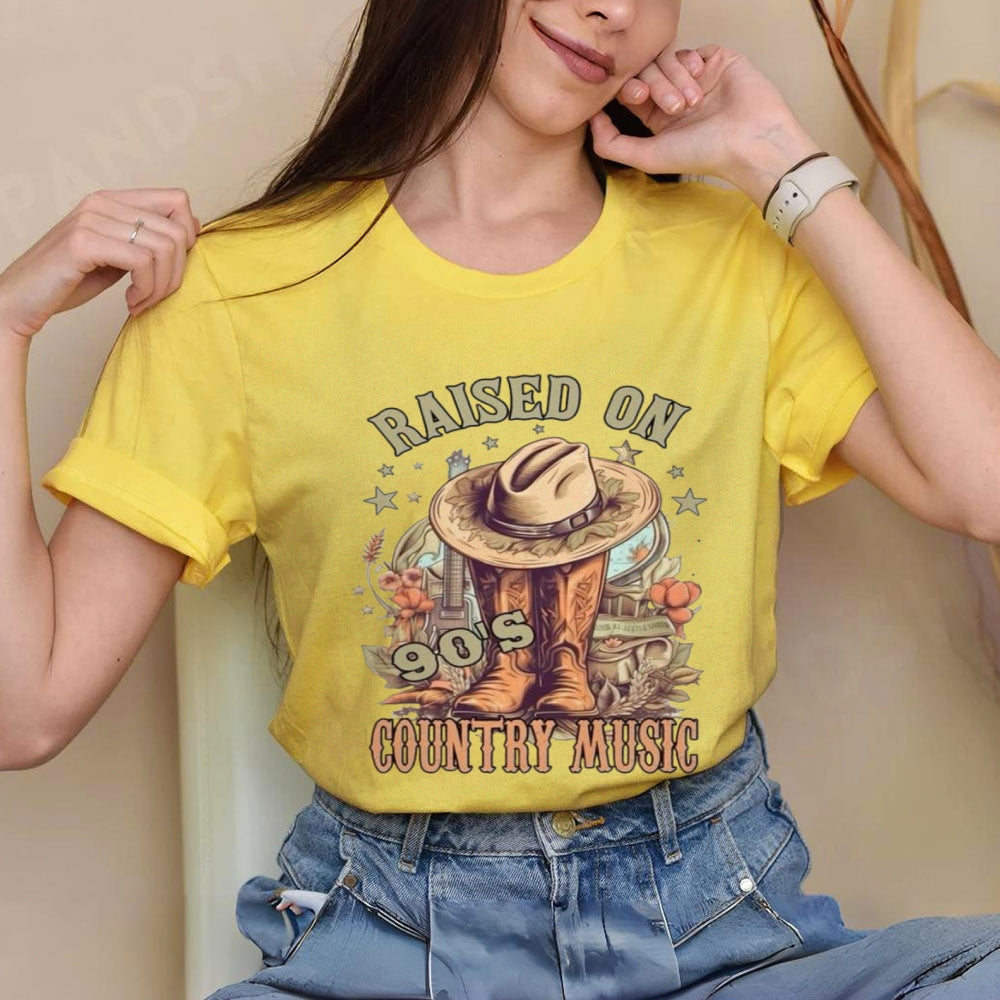 Women Raised On 90's Country Music Graphic T-shirt