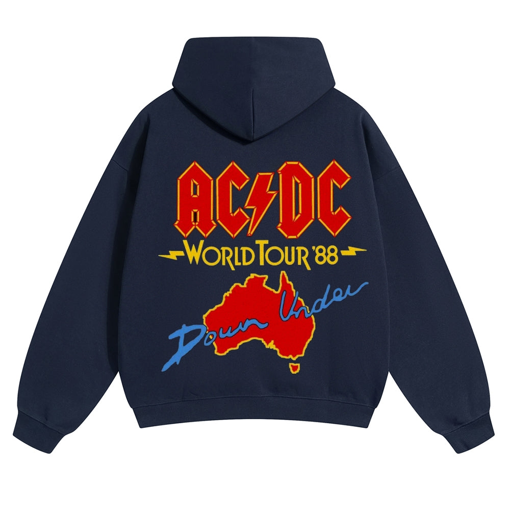 Mens Vintage ACDC Rock Band Hoodies