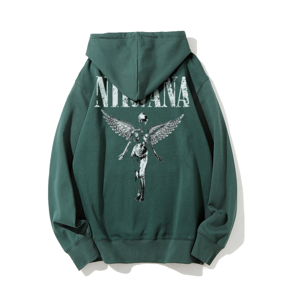 Mens Nirvana Rock Graphic Hoodies