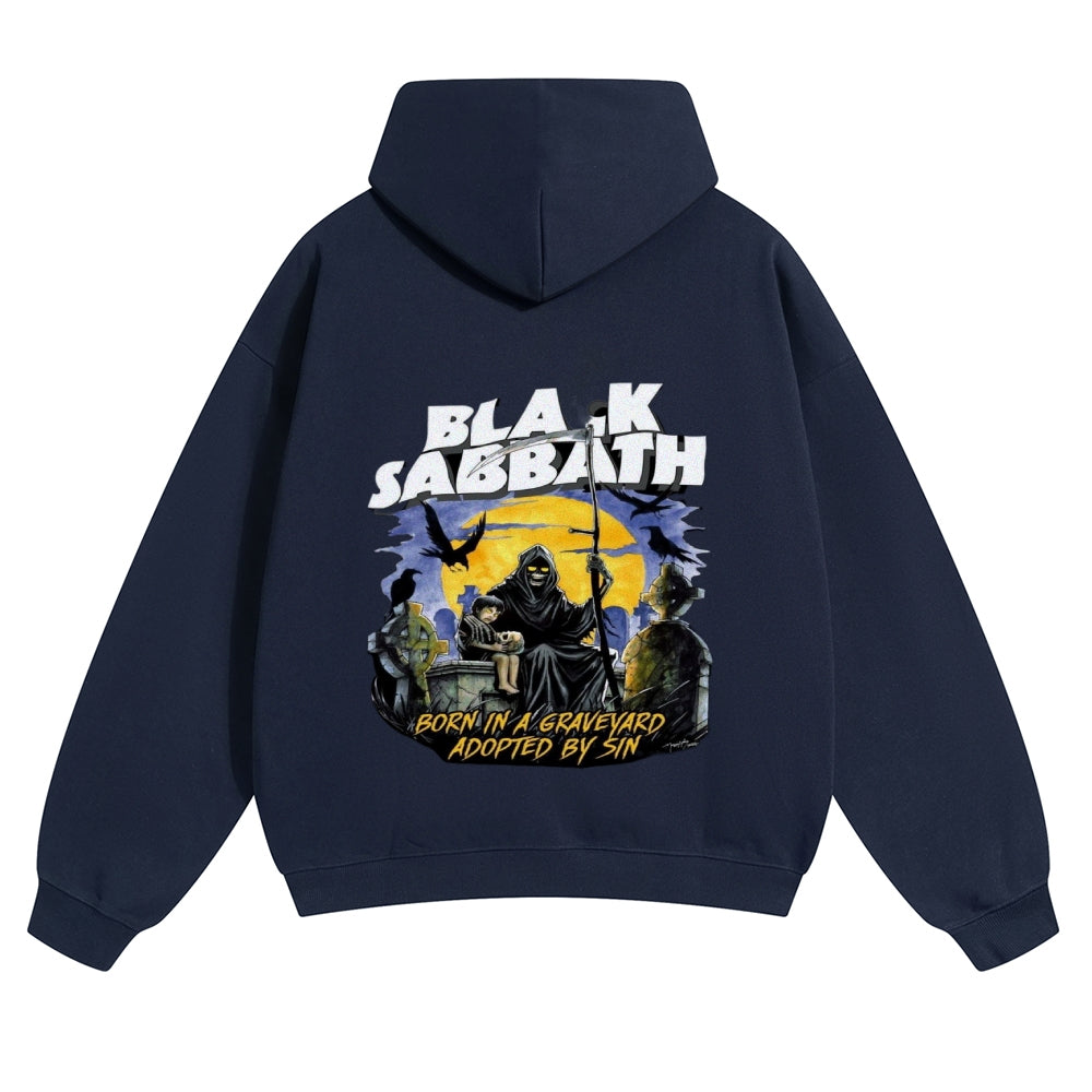 Mens Vintage Black Sabbath Rock Hoodies