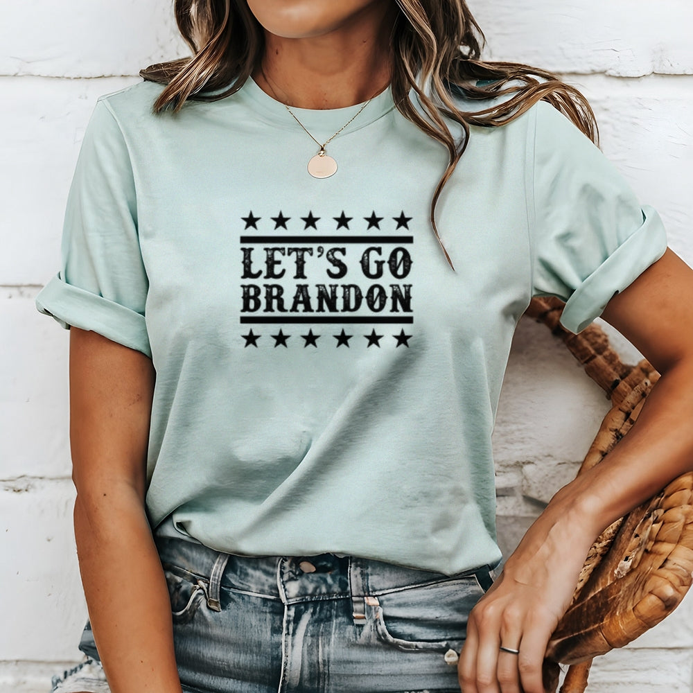 LET'S GO BRANDON Women Star Graphic T-shirt