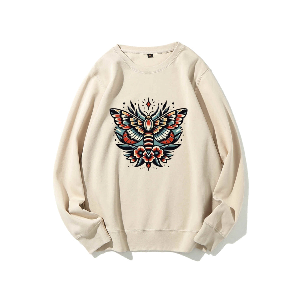 Women Flower Butterfly Graphic Sweatshirts