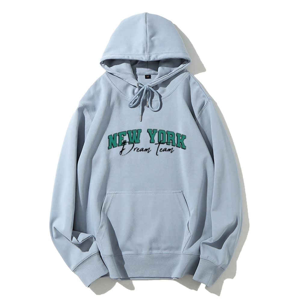 Mens New York City Letter Graphic Pullover Hoodies