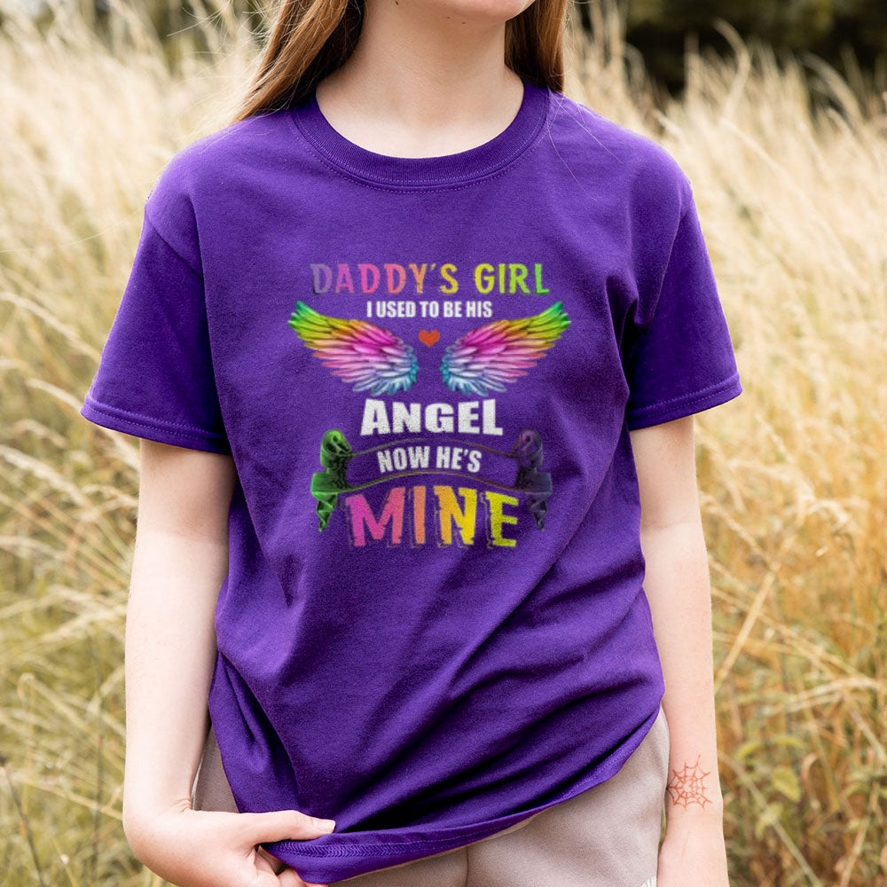 Women Daddy's Angel Girl Graphic Print T-shirt