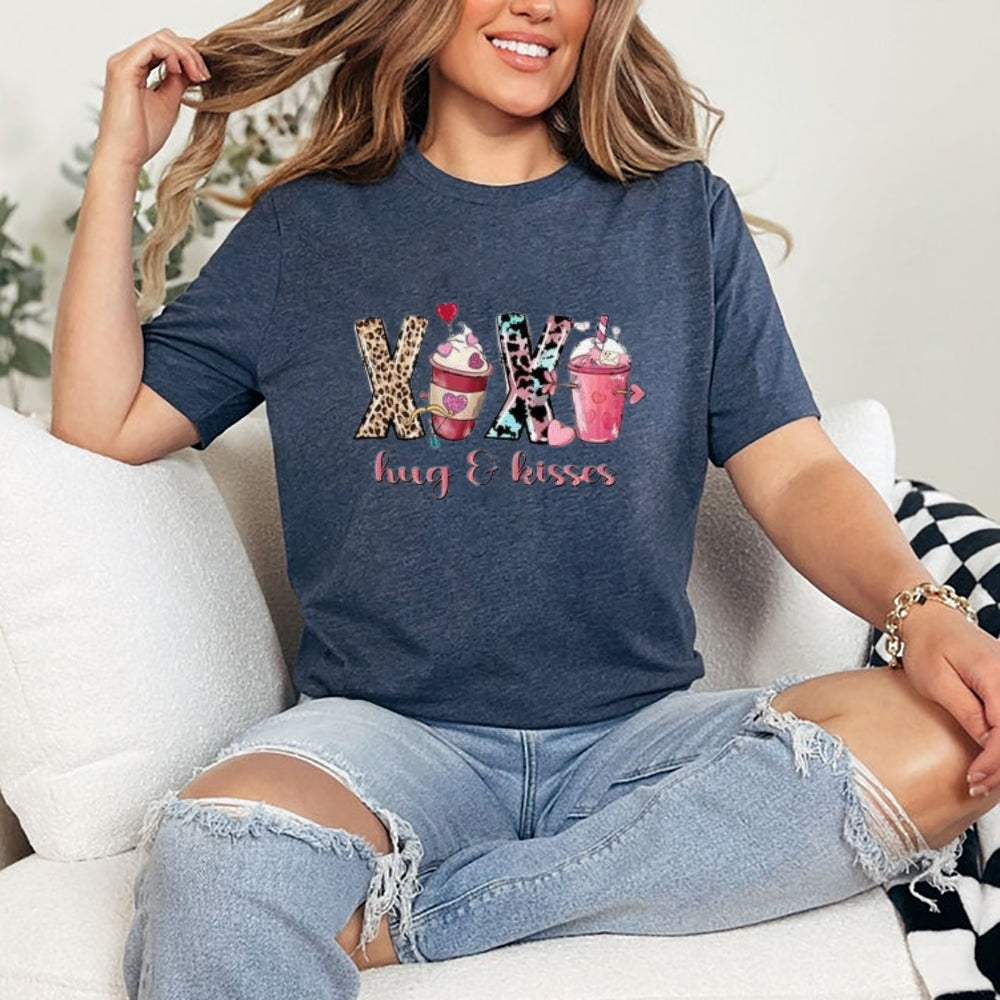 Women Coffee Is My Valentine's Day Print Graphic T-shirt