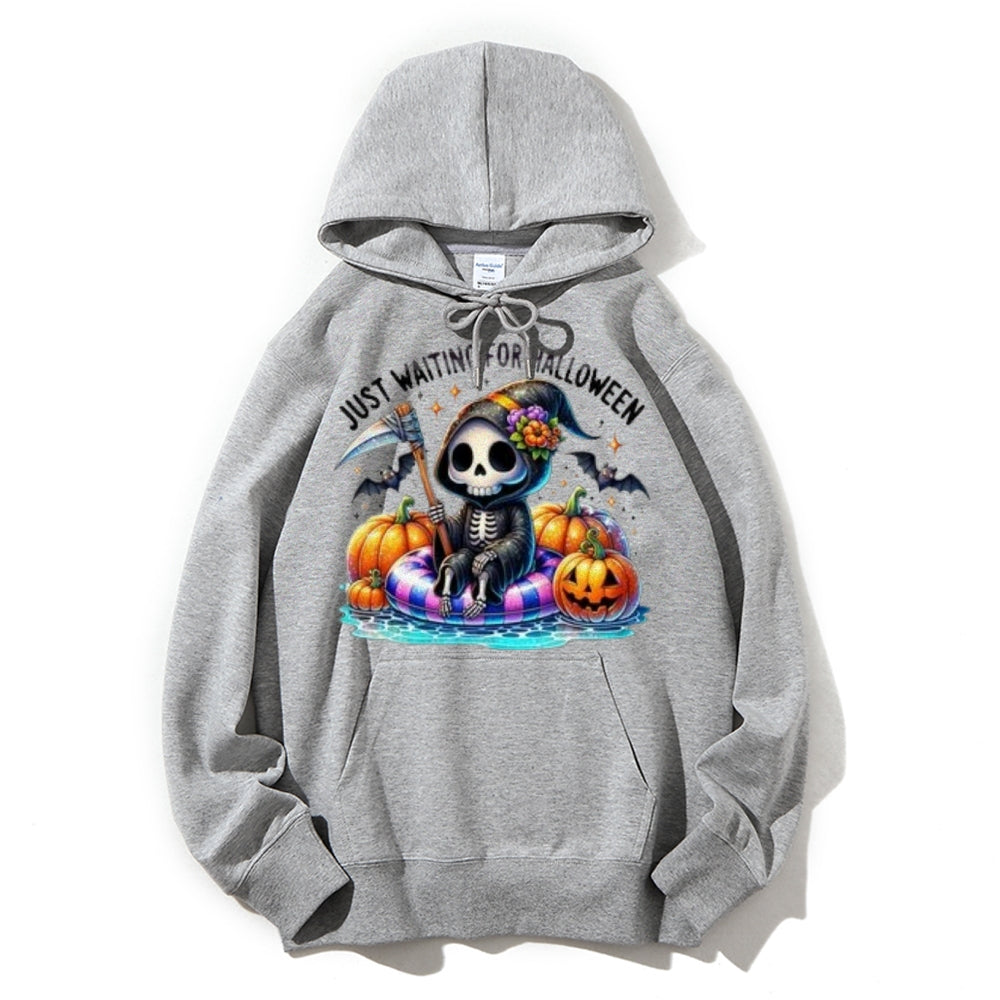 Women Just Waiting For Halloween Graphic Hoodies