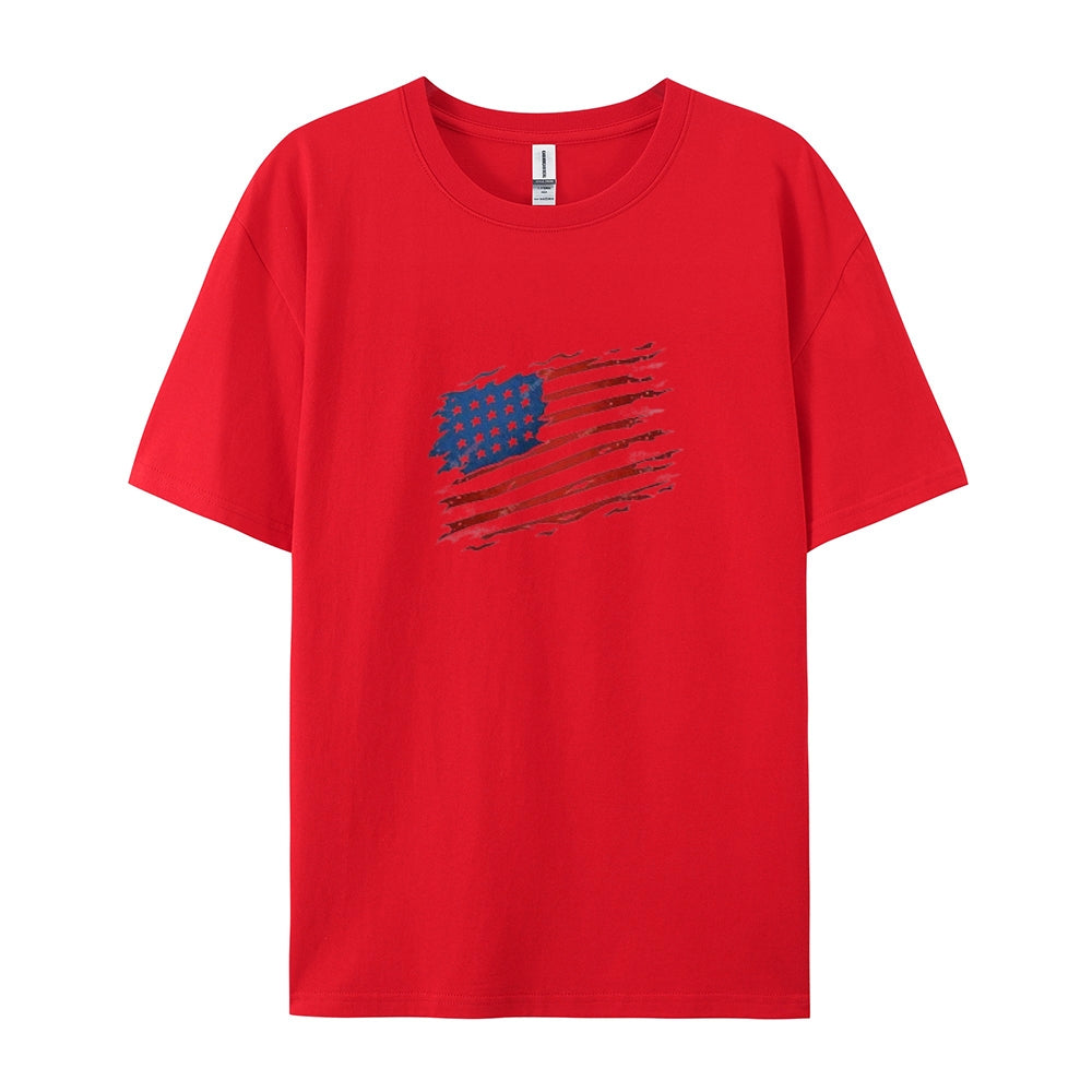 Mens Flag Independence Day Stars Stripes Graphic Tee