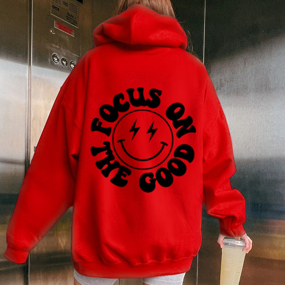 Women FOCUS ON THE GOOD Graphic Hoodies