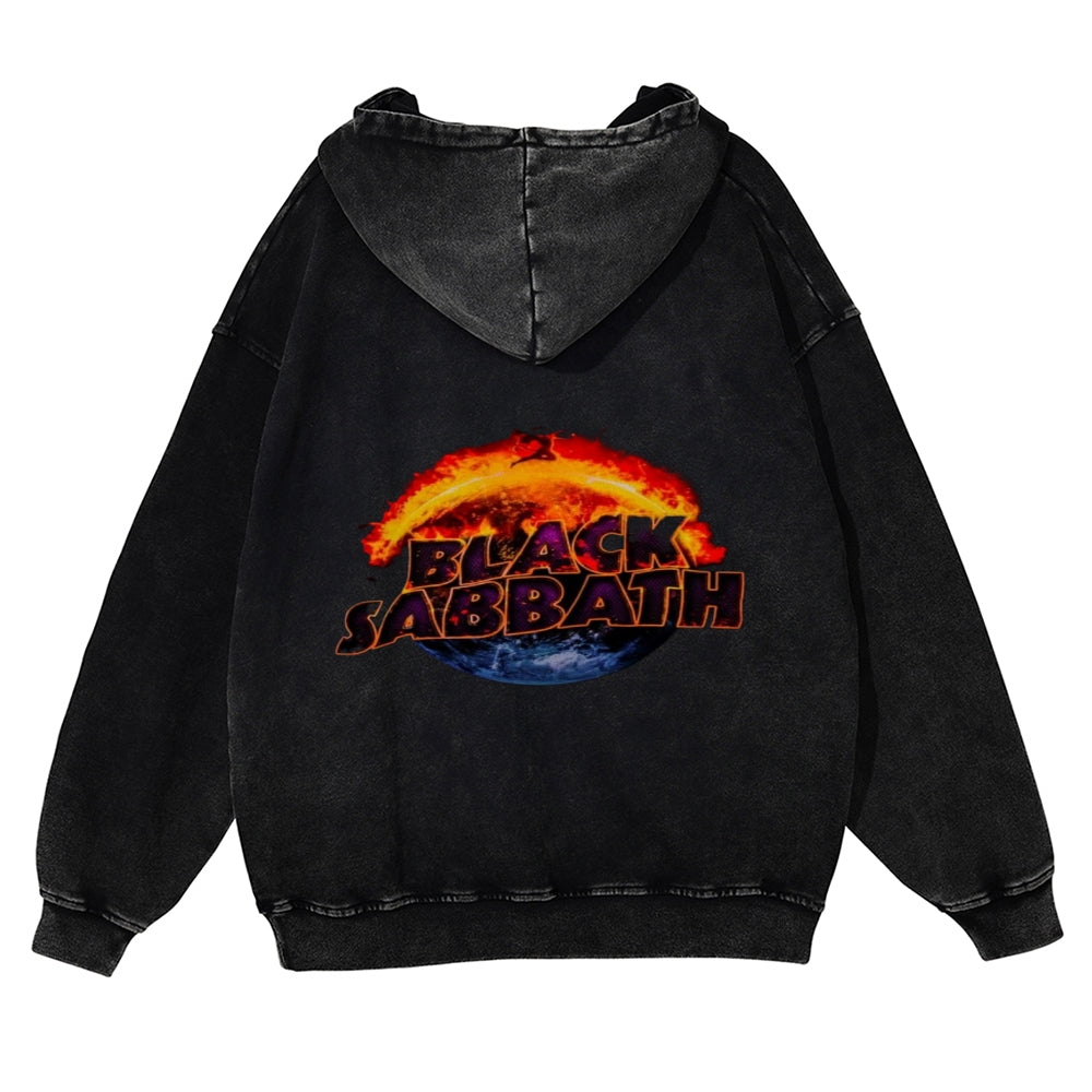 Mens Vintage Black Sabbath Rock Hoodies