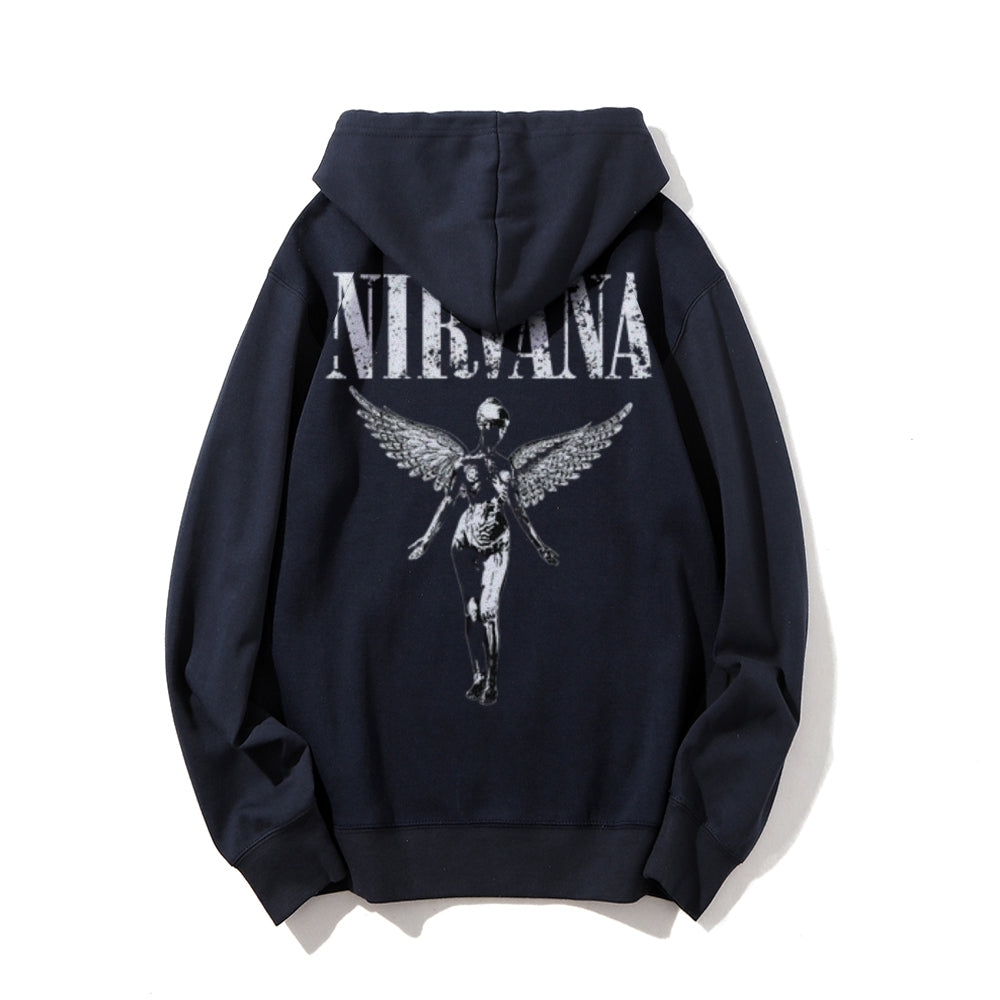 Mens Nirvana Rock Graphic Hoodies