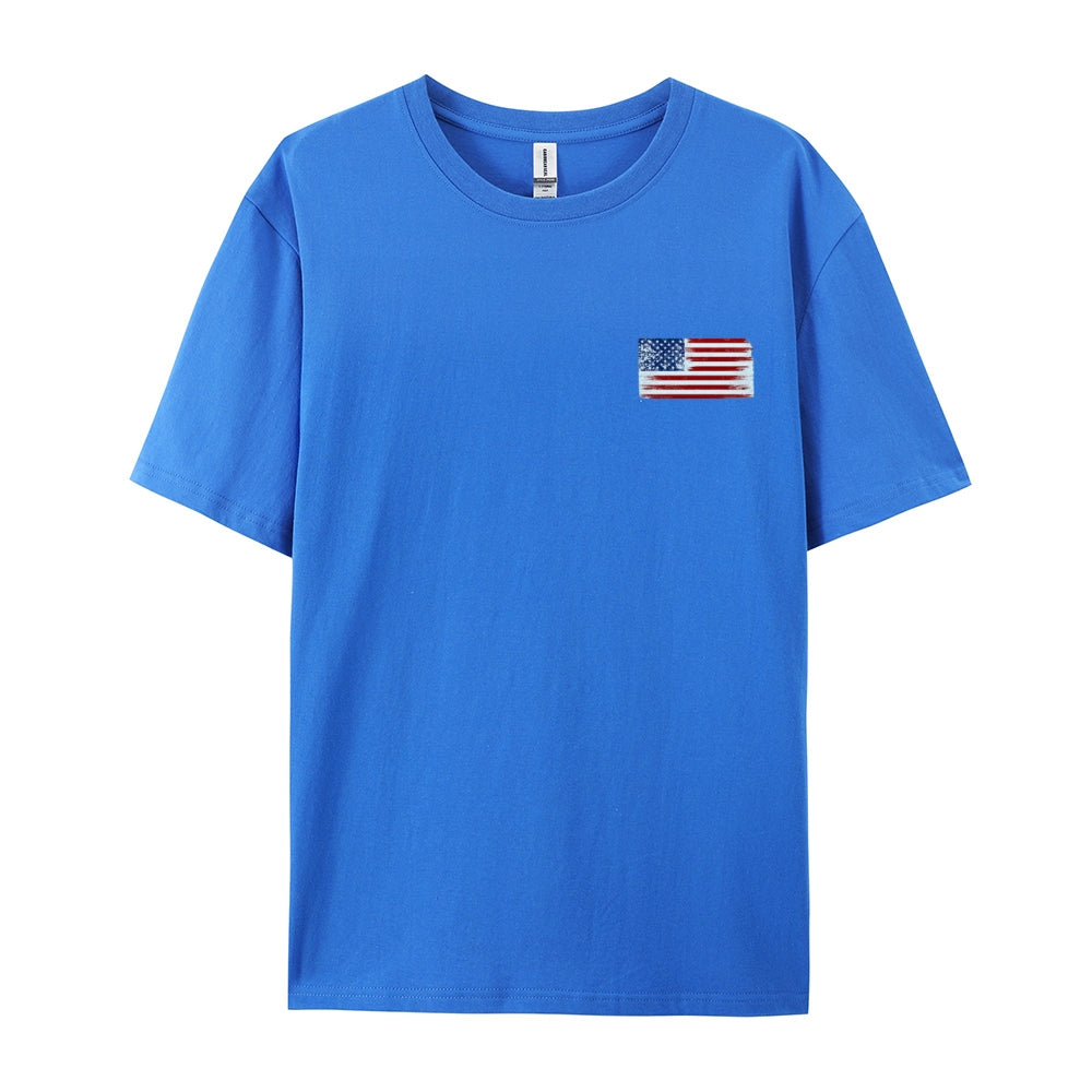 Mens American Flag Print Graphic Tee