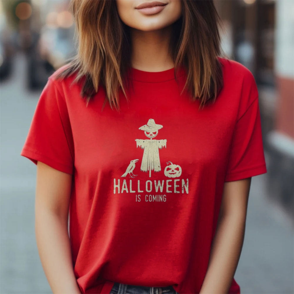 Women Halloween Is Coming Graphic T-shirt