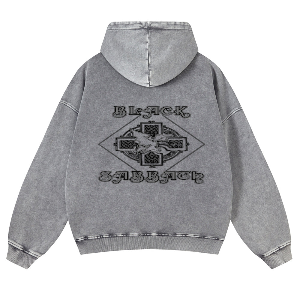 Mens Vintage Black Sabbath Rock Band Hoodies