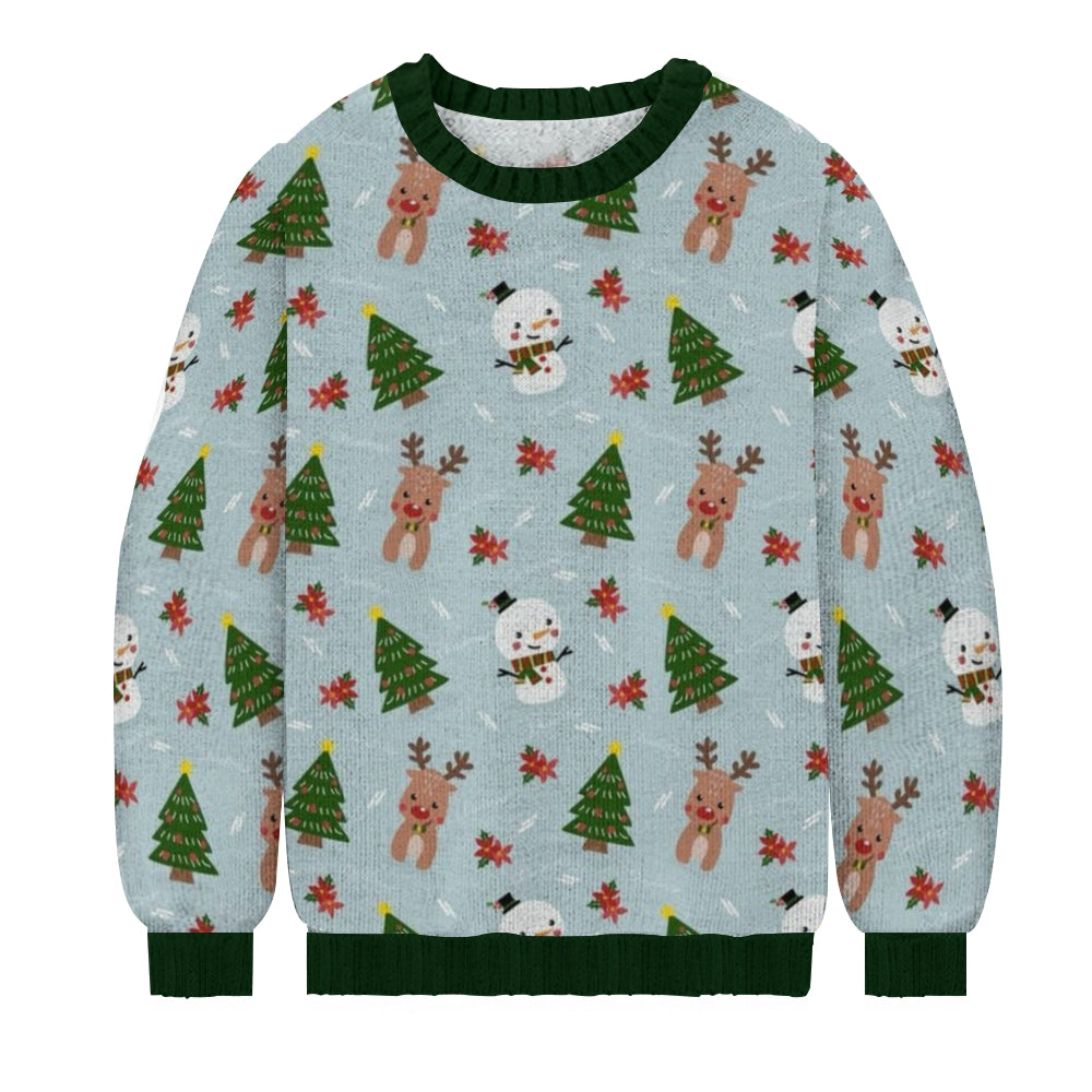 Men's Vintage Graphic Crew Neck Ugly Christmas Sweater