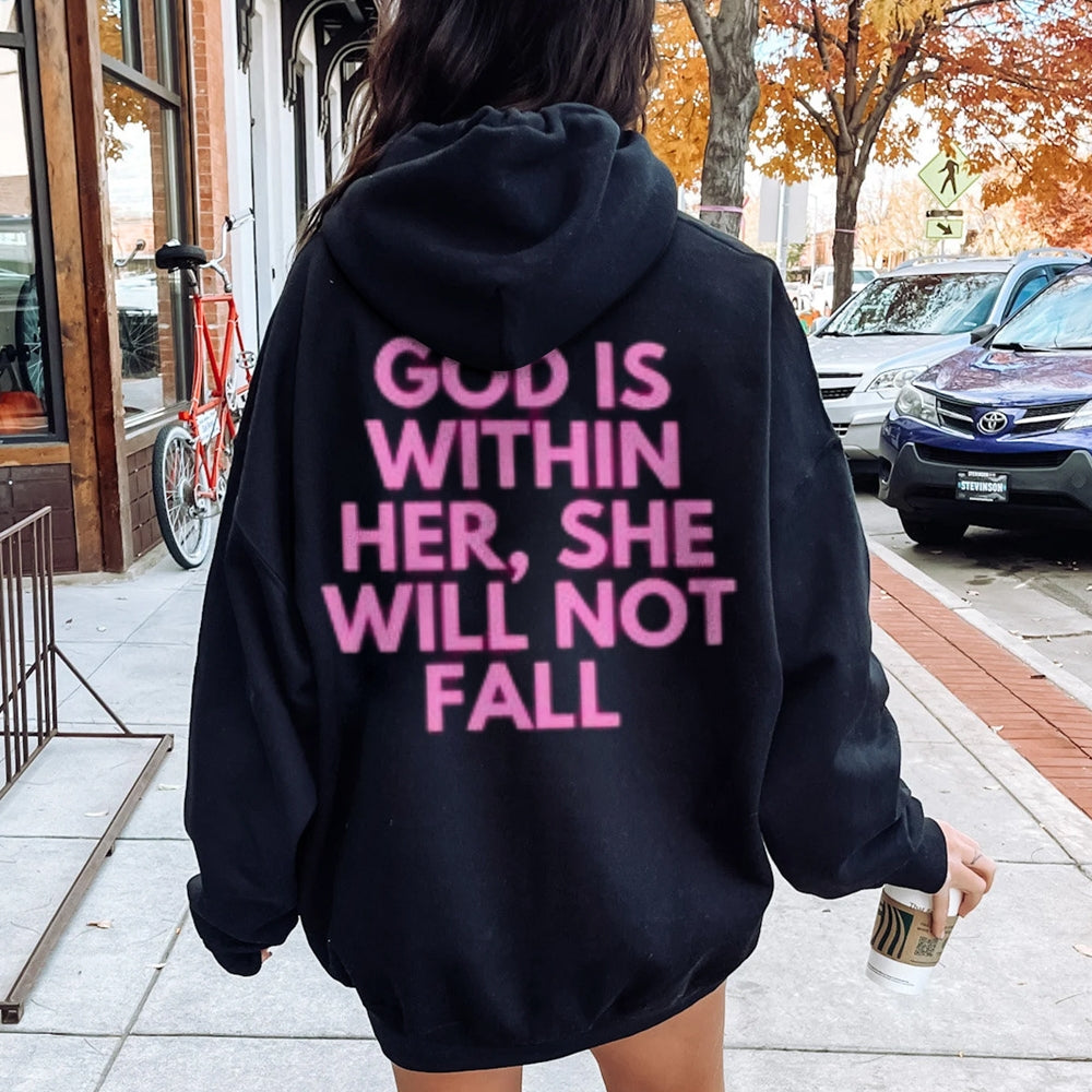 Women GOD IS WITHIN HER Graphic Hoodies