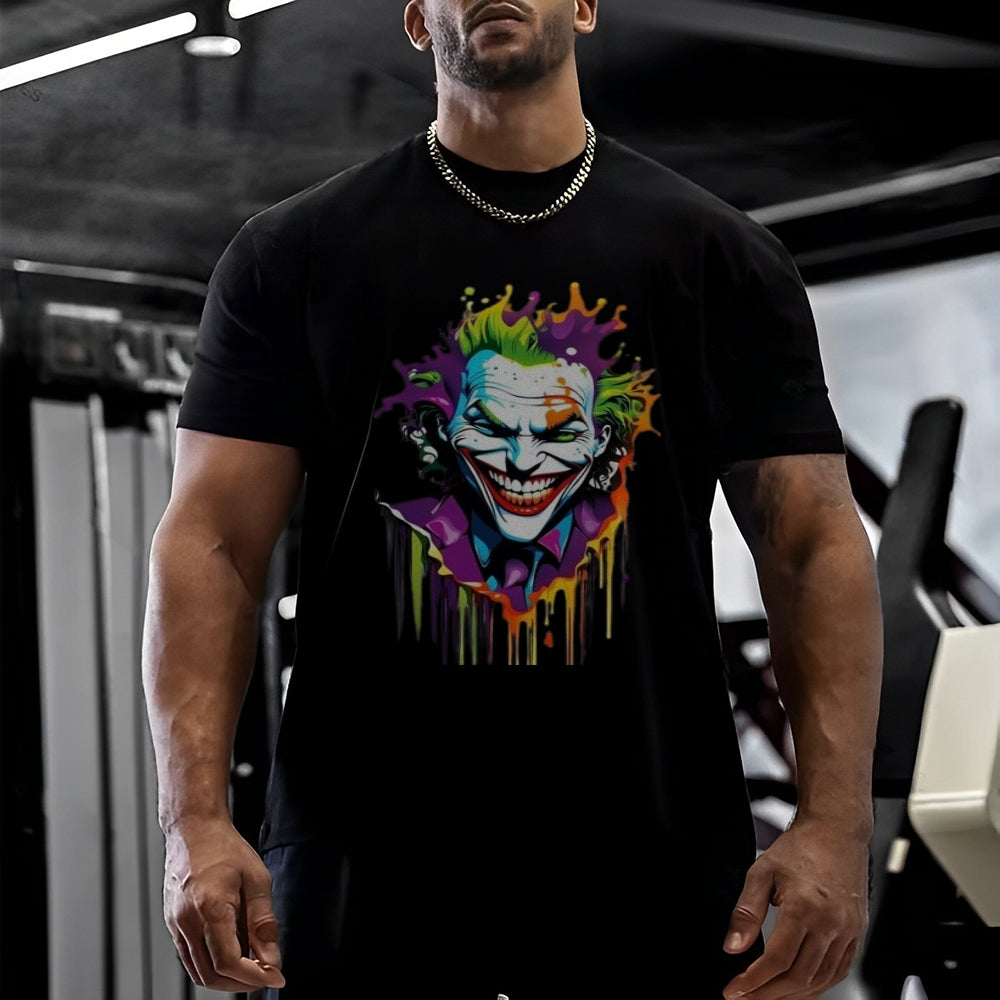 Mens Joker Skull Graphic Tee