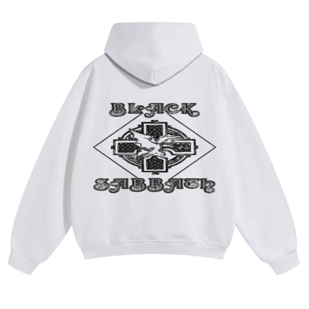 Mens Vintage Black Sabbath Rock Band Hoodies