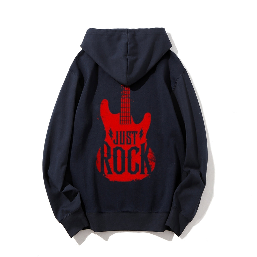 Mens JUST ROCK Guitar Graphic Hoodies