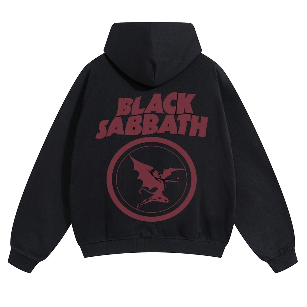 Mens Vintage Black Sabbath Rock Band Hoodies