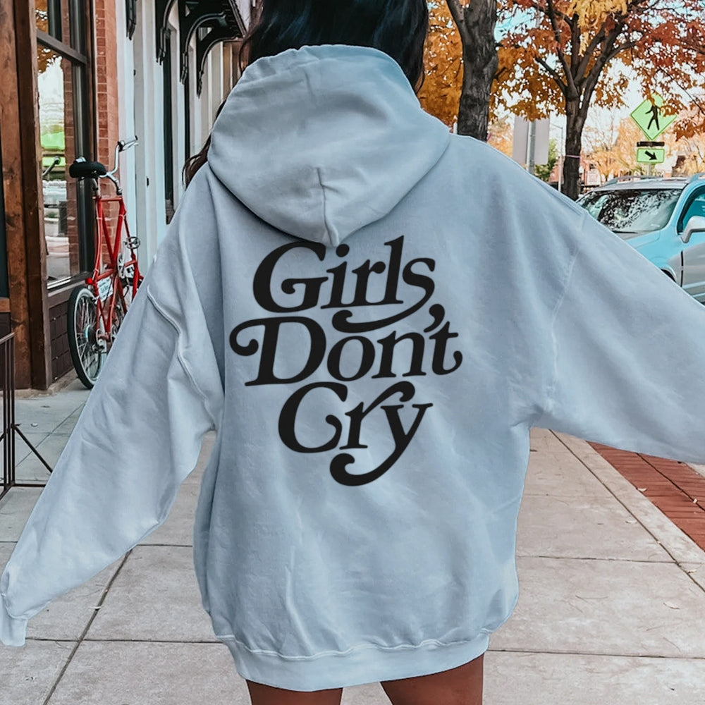 Women GIRLS DON'T CRY Graphic Hoodies