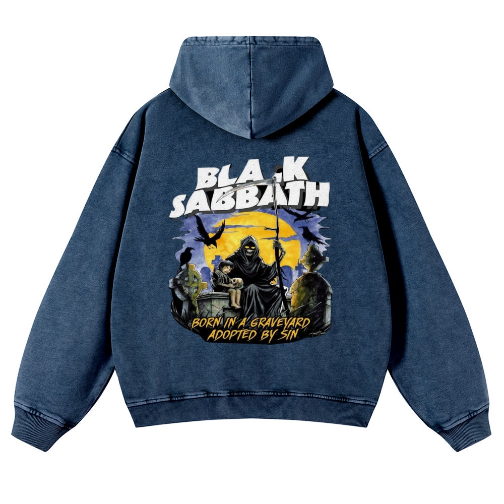 Mens Vintage Black Sabbath Rock Hoodies