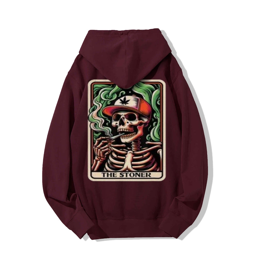 Mens THE STONER Skull Graphic Hoodies