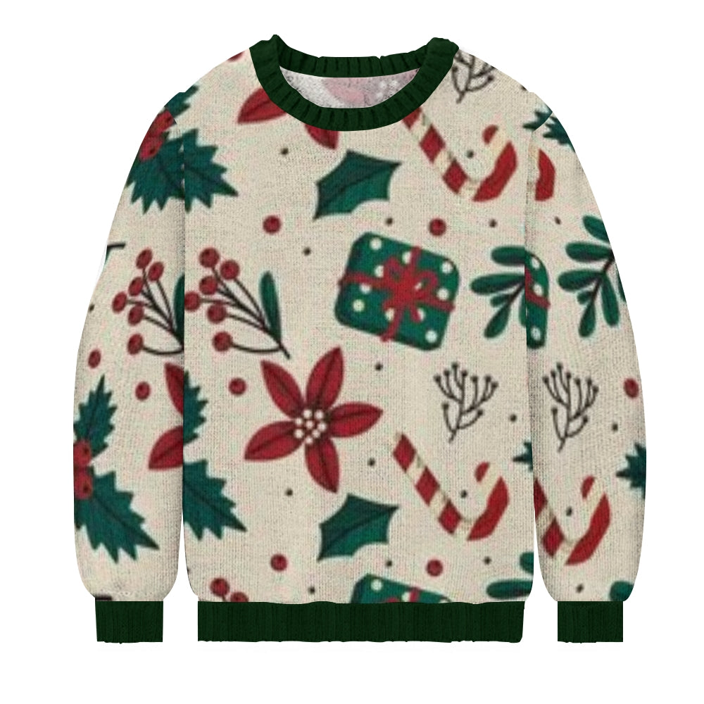 Men's Vintage Graphic Crew Neck Ugly Christmas Sweater