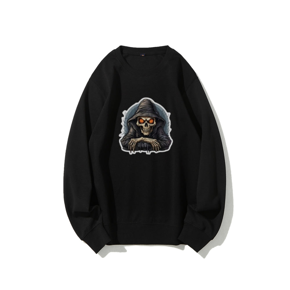 Mens Halloween Grim Reaper Graphic Sweatshirts