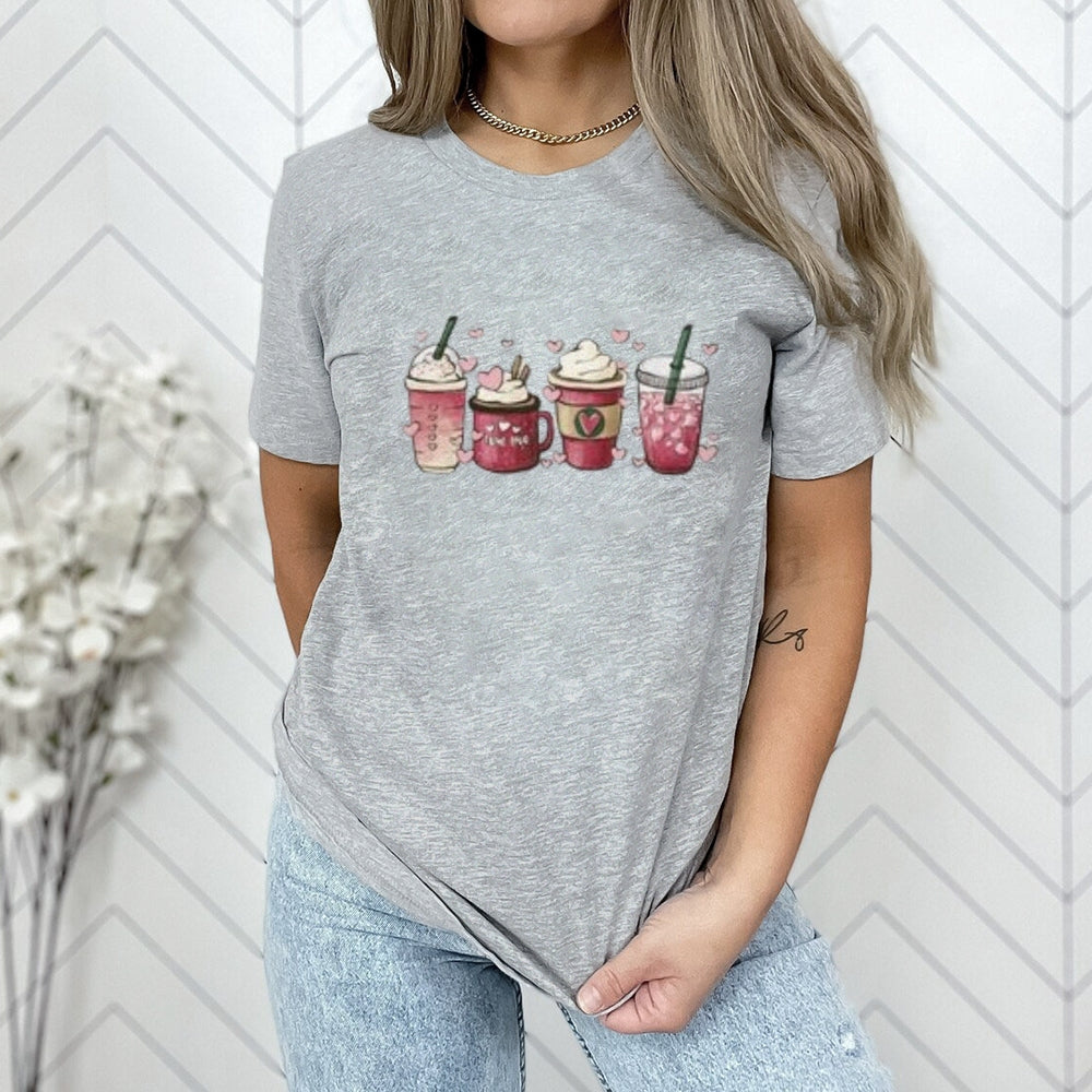 Women Coffee Is My Valentine's Day Print Graphic T-shirt