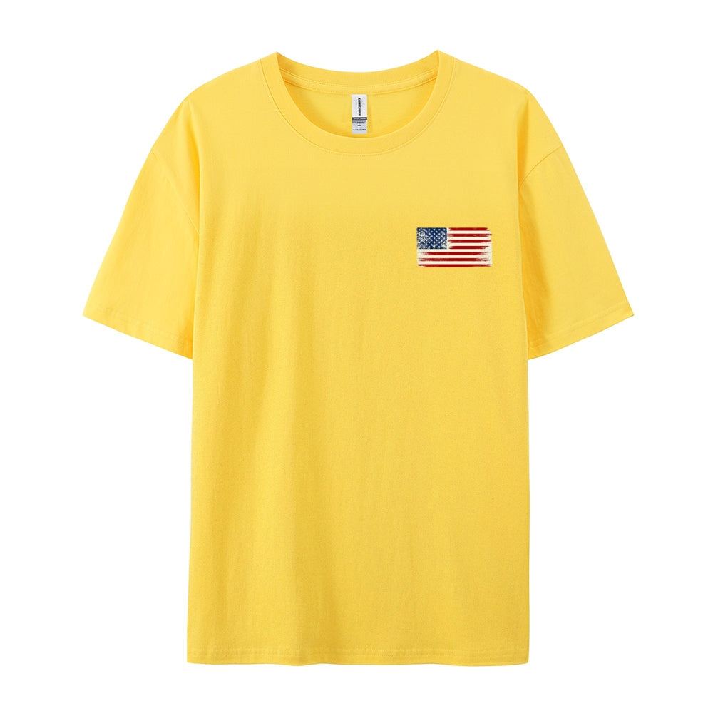 Mens American Flag Print Graphic Tee