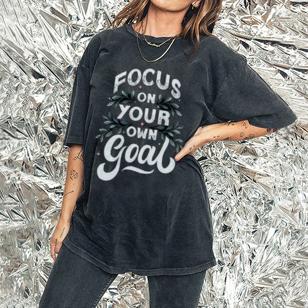 Women Focus On Your Goal Graphic Tee