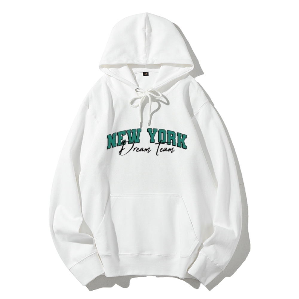 Mens New York City Letter Graphic Pullover Hoodies