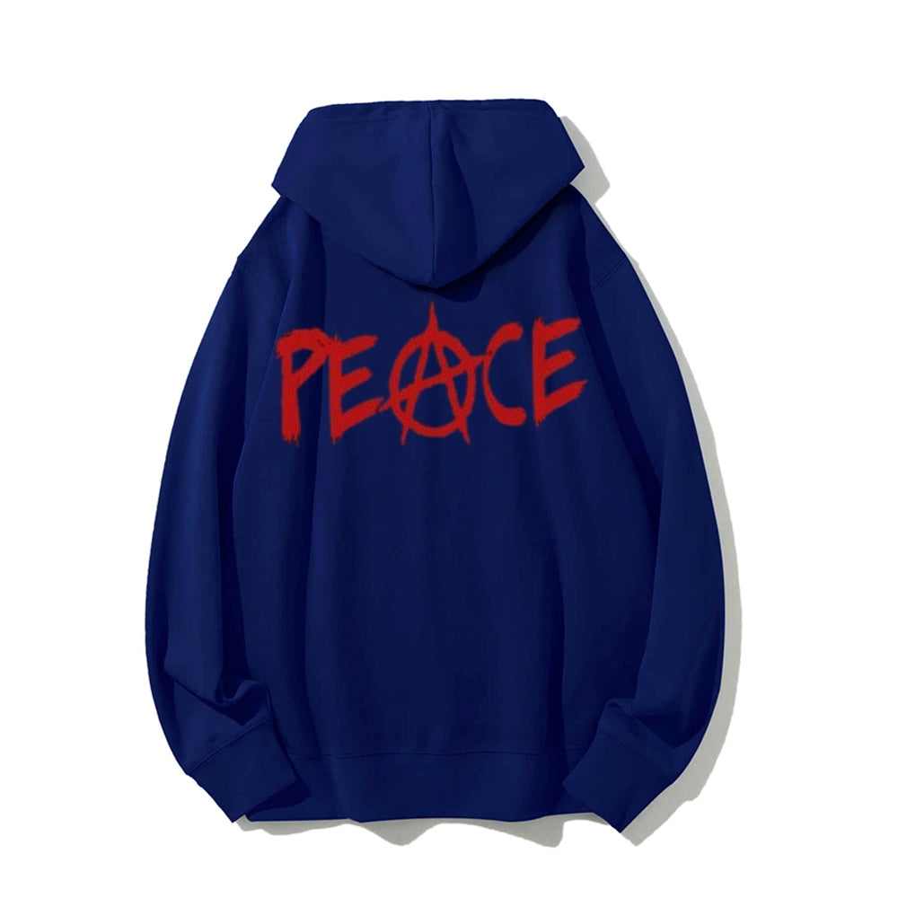 Mens Anarchy Peace Graphic Hoodies